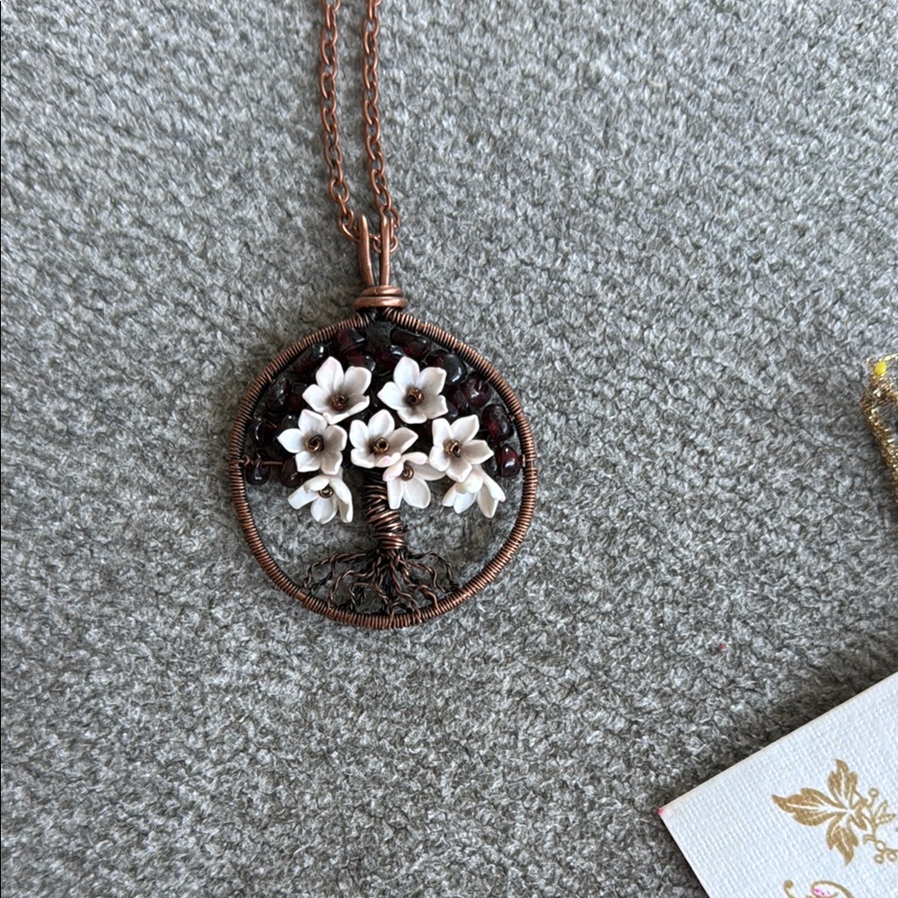 Handcrafted Copper Tree of Life Pendant